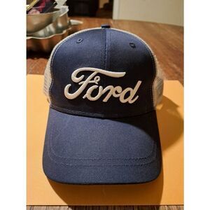 Infinity Ford Blue White Adjustable Baseball Cap Trucker Hat One Size